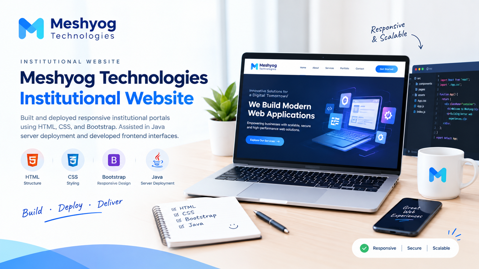 Meshyog Technologies Institutional Web & QR Platform